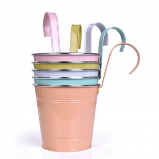 Stainless Steel Hanging Flower Pot 15cm, Lightweight, UV Resistant, No Drill Mount Price in Pakistan | LAPTAB