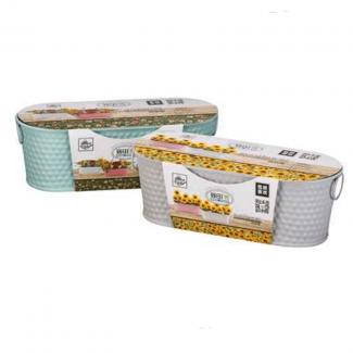 Stainless Steel Flower Pot with Coco Peat and Seeds, UV Durable, No-Hole Design for Indoor Plants Price in Pakistan | LAPTAB