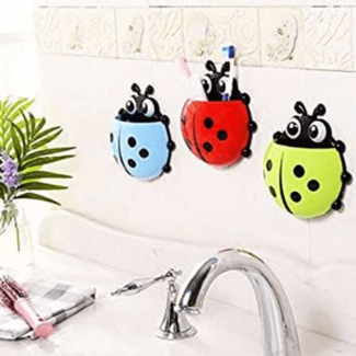 Ladybug Toy Toothbrush and Toothpaste Holder with Strong Suction Cups for Bathroom and Kitchen Price in Pakistan | LAPTAB