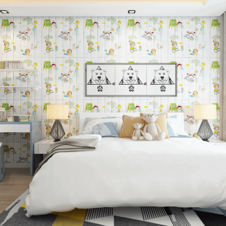 Kids Room Wall Panel Sheets 8mm Thick with 38 Cartoon Decals, Peel and Stick Price in Pakistan | LAPTAB