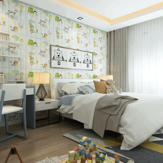 Kids Room Wall Panel Sheets 8mm Thick with 38 Cartoon Decals, Peel and Stick Price in Pakistan | LAPTAB