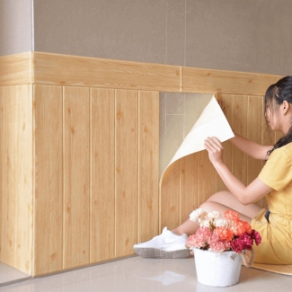 3D Wood Wall Panel Sheets 70x77cm Waterproof Self-Adhesive Sound Insulated Price in Pakistan | LAPTAB