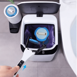 Toilet Cleaning Brush with Rubber Pads, 42cm Handle, Storage Base, 10 Refills Price in Pakistan | LAPTAB
