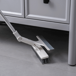 360 Rotation Floor Brush with Telescopic Handle, 2 Heads Brush and Wiper Blade Price in Pakistan | LAPTAB