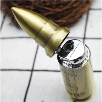 Creative High Quality Metal Bullet Inflatable Windproof Lighter Portable Pendant Accessory Price in Pakistan | LAPTAB