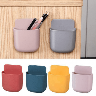 Wall-Mounted Punch-Free Storage Box with Charging Port for Phones and Remotes Price in Pakistan | LAPTAB