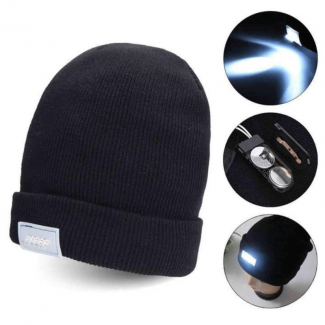 Warm Fleece Beanie LED Cap with 5 Bright Lights for Outdoor Activities and Repairs Price in Pakistan | LAPTAB