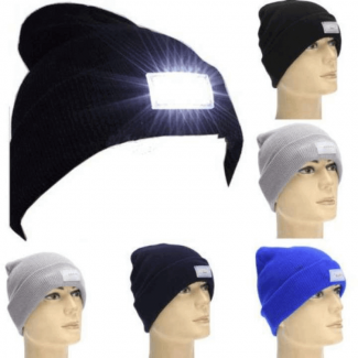 Warm Fleece Beanie LED Cap with 5 Bright Lights for Outdoor Activities and Repairs Price in Pakistan | LAPTAB