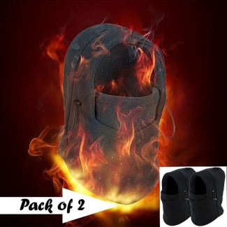 Pack of 2 Balaclava Hats with Neck Warmer Face Mask, Waterproof, Adjustable Size Price in Pakistan | LAPTAB