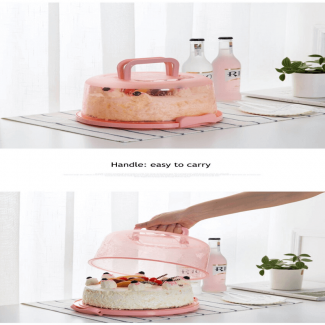 8 Inch Plastic Handheld Round Cake Storage Box with Snap Lock Lid for 6-8 Inch Cakes Price in Pakistan | LAPTAB