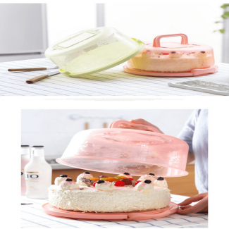 8 Inch Plastic Handheld Round Cake Storage Box with Snap Lock Lid for 6-8 Inch Cakes Price in Pakistan | LAPTAB