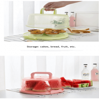 8 Inch Plastic Handheld Round Cake Storage Box with Snap Lock Lid for 6-8 Inch Cakes Price in Pakistan | LAPTAB