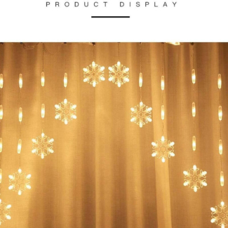 Curtain String Lights 2.5m with 24 Snowflake LEDs, 8 Modes, Waterproof for Home Decor Price in Pakistan | LAPTAB