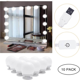 10 LED Vanity Mirror Light Bulbs for Makeup Dressing Table, Adjustable Brightness, Easy Installation Price in Pakistan | LAPTAB
