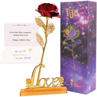 Galaxy Rose Flowers Artificial LED Rose with Gold-Plated Petals and Color-Changing Light Price in Pakistan | LAPTAB