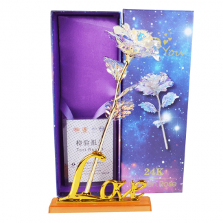 Galaxy Rose Flowers Artificial LED Rose with Gold-Plated Petals and Color-Changing Light Price in Pakistan | LAPTAB
