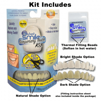 Temporary Replacement Tooth Kit for Missing Upper or Lower Tooth, Safe and Realistic Price in Pakistan | LAPTAB