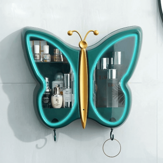 Butterfly Wall Mounted Cosmetic Organizer with Sticky Sticker, Dustproof, Waterproof, Large Capacity Price in Pakistan | LAPTAB
