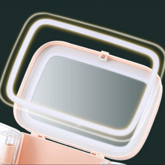 Drawer Type LED Mirror Cosmetic Storage Box with 3-Tier Dismountable Design Price in Pakistan | LAPTAB