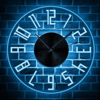 Modern Arabic Numerals Illuminated LED Wall Clock