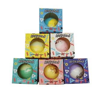 1pc Multi-Flavored Bath Bomb with Cocoa & Shea Butter, Colorful Fizzy Bubbles and Prizes