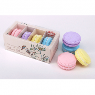 1 Box of 4 Macaron Shaped Organic Bath Bombs with Sea Salt and Essential Oils Price in Pakistan | LAPTAB