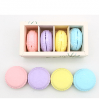 1 Box of 4 Macaron Shaped Organic Bath Bombs with Sea Salt and Essential Oils Price in Pakistan | LAPTAB