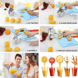 Aluminum Alloy Manual Fruit Juicer with Ergonomic Handle and Easy Clean Design Price in Pakistan | LAPTAB