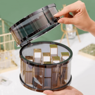 Transparent Lipstick Organizer Box with Zipper, Dustproof Makeup Storage Case Price in Pakistan | LAPTAB