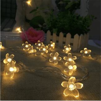 Cherry Sakura Blossom Flower String Lights, Waterproof Copper Wire, Indoor/Outdoor Decor Price in Pakistan | LAPTAB