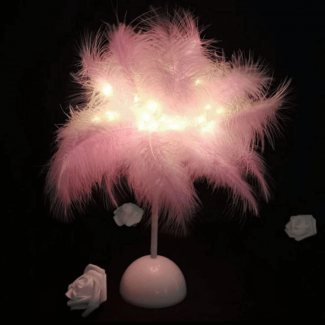 Feather Table Lamp Warm Light