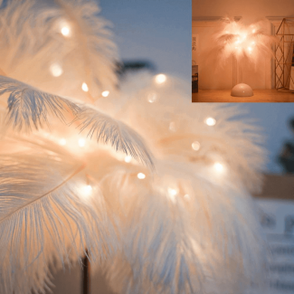 Feather Table Lamp Warm Light with Eye-Soothing LEDs and Long-Lasting Battery Price in Pakistan | LAPTAB