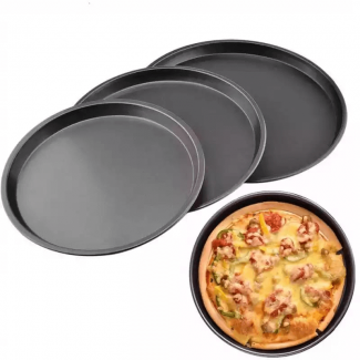 3 Pcs Nonstick Pizza Pan Set - 11, 10 & 9 Inch Durable Round Pans