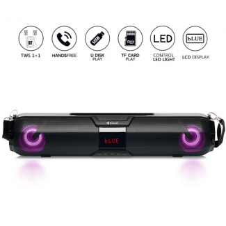 Kisonli LED 900 TWS Bluetooth Soundbar Speaker with Phone Holder, SD, USB, AUX, FM, 7-10 Hr Battery Price in Pakistan | LAPTAB