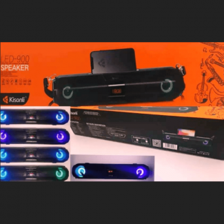 Kisonli LED 900 TWS Bluetooth Soundbar Speaker with Phone Holder, SD, USB, AUX, FM, 7-10 Hr Battery Price in Pakistan | LAPTAB