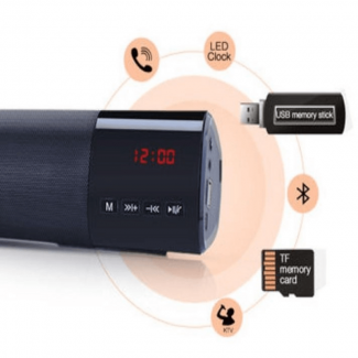Kisonli Wireless Bluetooth Speaker LED 800 with TF Card, AUX, FM, and LED Clock Price in Pakistan | LAPTAB