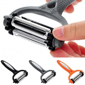 360 Degree Rotary Kitchen Tool with Stainless Steel Blades for Peeling and Slicing Fruits and Vegetables Price in Pakistan | LAPTAB