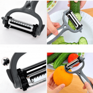 360 Degree Rotary Kitchen Tool with Stainless Steel Blades for Peeling and Slicing Fruits and Vegetables Price in Pakistan | LAPTAB