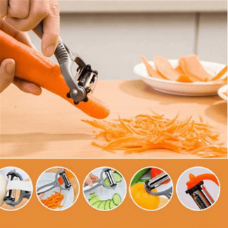 360 Degree Rotary Kitchen Tool with Stainless Steel Blades for Peeling and Slicing Fruits and Vegetables Price in Pakistan | LAPTAB