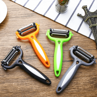 360 Degree Rotary Kitchen Tool with Stainless Steel Blades for Peeling and Slicing Fruits and Vegetables Price in Pakistan | LAPTAB