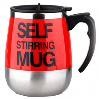 Self-Stirring Coffee Mug with Sealing Lid, Quiet Motor, and Even Mixing