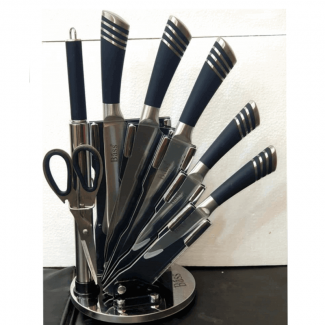 Metal Knife Organizer with 8-Piece Knife Set and Kitchen Scissors, Space-Saving Design Price in Pakistan | LAPTAB