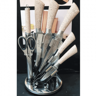 Metal Knife Organizer with 8-Piece Knife Set and Kitchen Scissors, Space-Saving Design Price in Pakistan | LAPTAB