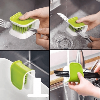 Blade Cleaning Brush with Dual Bristles and Wrap-Around Design for Safe Knife and Cutlery Cleaning Price in Pakistan | LAPTAB