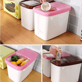 Plastic Cereal Dispenser Storage Box 10Kg, Insect & Moisture Proof, Food Grade PP