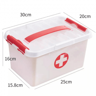 First Aid Medicine Box Large with 2 Layers, Compartments, Dustproof Lid, and Lock Price in Pakistan | LAPTAB