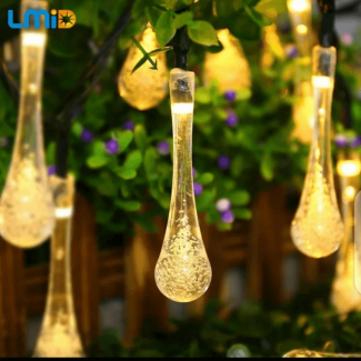 Fairy String Lights Water Drop Balls Waterproof LED for Indoor and Outdoor Use