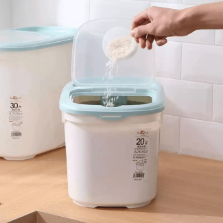 Sealed Food Storage Container 12KG, Food Grade PP, Moisture & Insect Proof with Pulley Design Price in Pakistan | LAPTAB