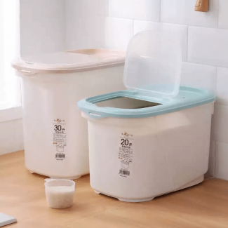 Sealed Food Storage Container 12KG, Food Grade PP, Moisture & Insect Proof with Pulley Design Price in Pakistan | LAPTAB