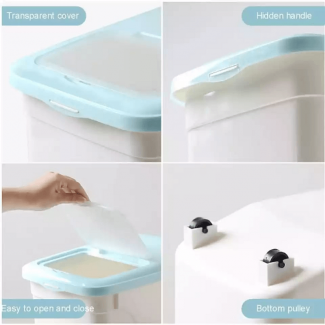 Sealed Food Storage Container 12KG, Food Grade PP, Moisture & Insect Proof with Pulley Design Price in Pakistan | LAPTAB
